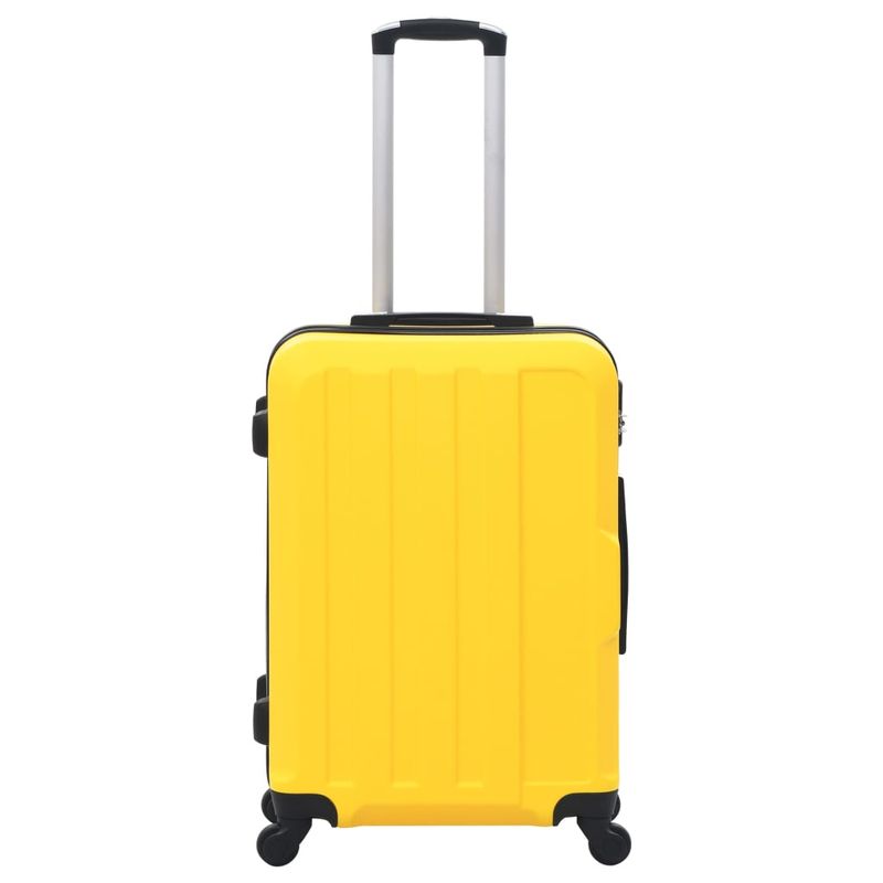 Set Trolley a Custodia Rigida 3 pz Giallo in ABS vidaXL