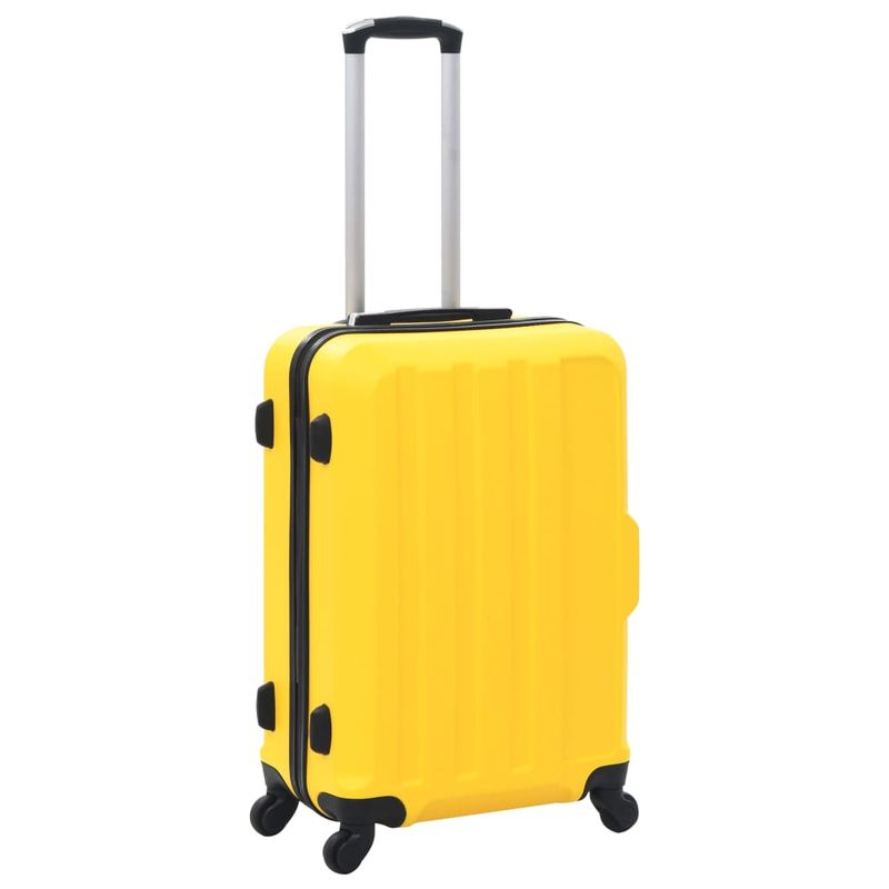 Set Trolley a Custodia Rigida 3 pz Giallo in ABS vidaXL