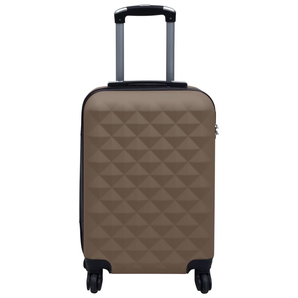 Trolley a Custodia Rigida Marrone in ABS vidaXL