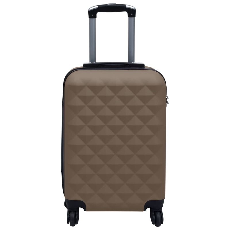 Trolley a Custodia Rigida Marrone in ABS vidaXL