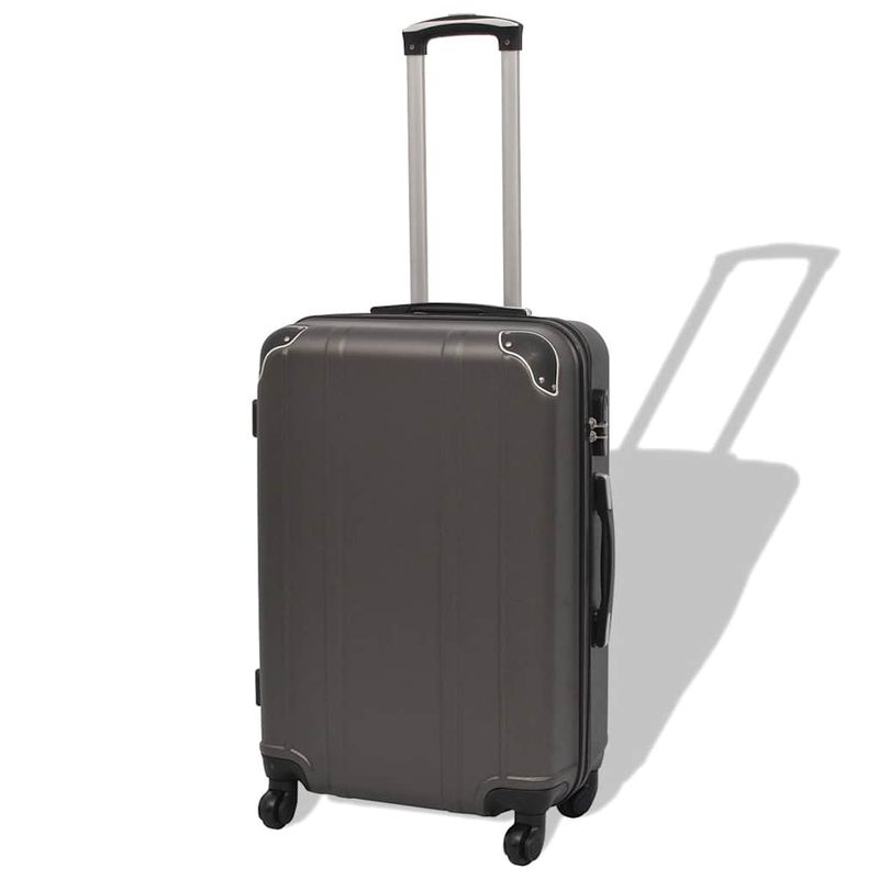 4 Pz. Set di Trolley Rigidi Antracite vidaXL