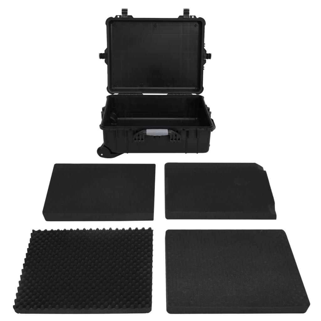 Valigetta da Volo con Ruote Nera 63x50x23 cm in PP vidaXL
