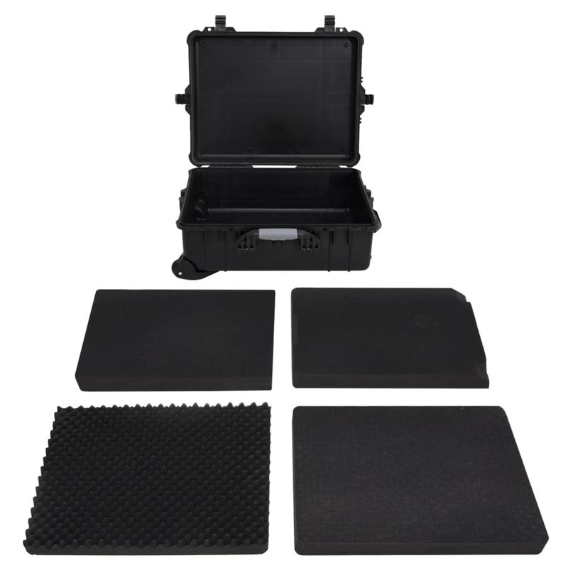 Valigetta da Volo con Ruote Nera 63x50x23 cm in PP vidaXL