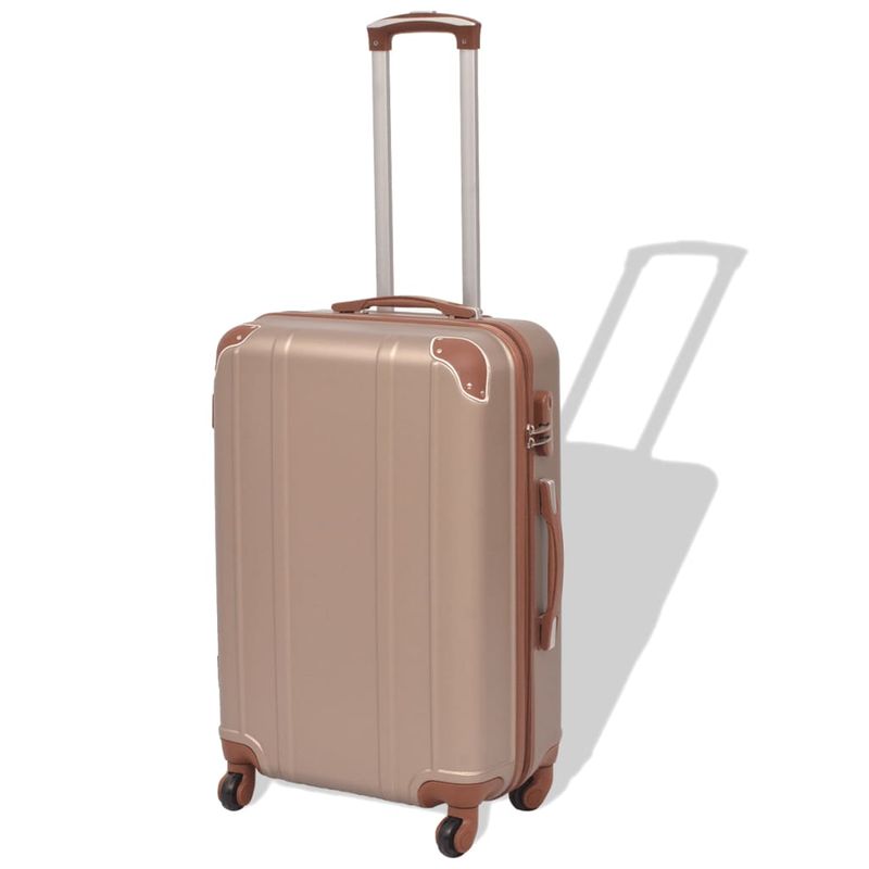 4 Pz. Set di Trolley Rigidi Color Champagne vidaXL