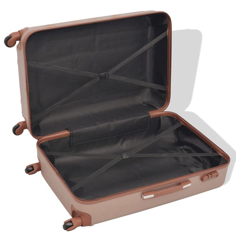 4 Pz. Set di Trolley Rigidi Color Champagne vidaXL