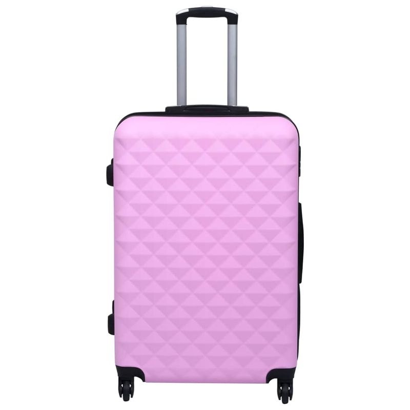 Set Valigie Trolley a Custodia Rigida 3 pz Rosa in ABS vidaXL