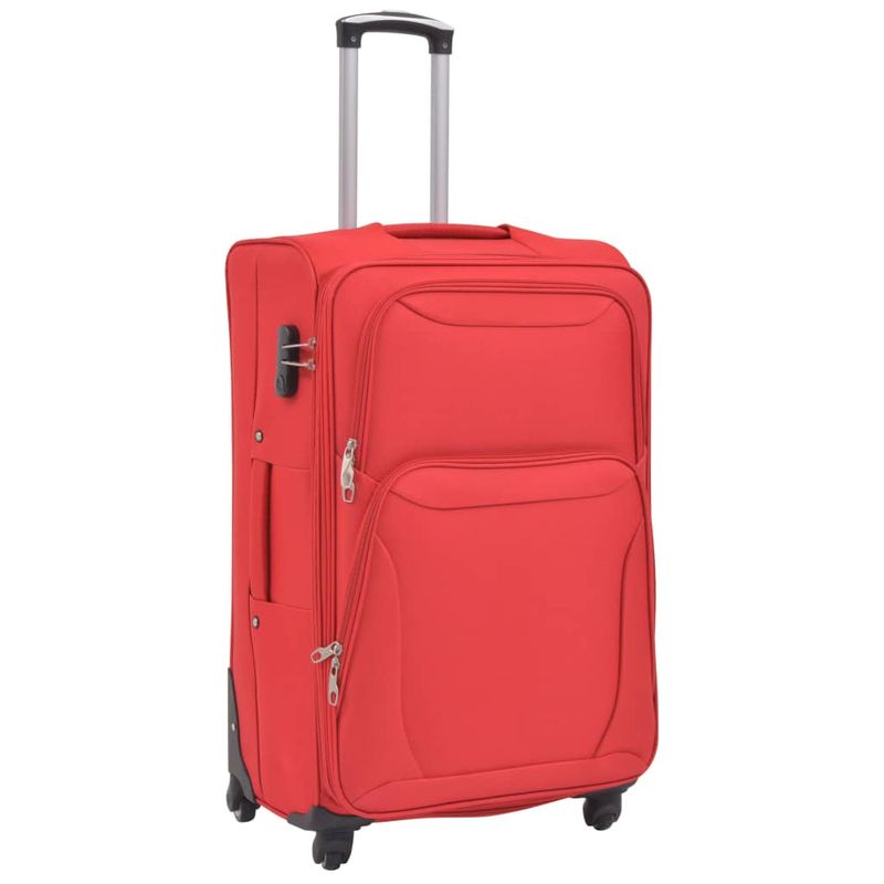 Set di Valigie Trolley 3 pz Morbide Rosse vidaXL