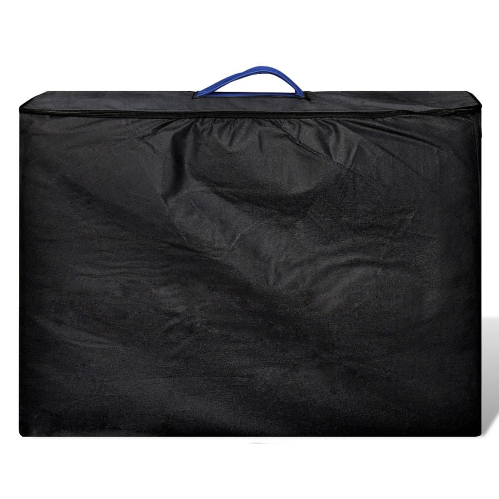 Lettino Pieghevole da Massaggio Blu 2 Zone con Telaio Legno vidaXL