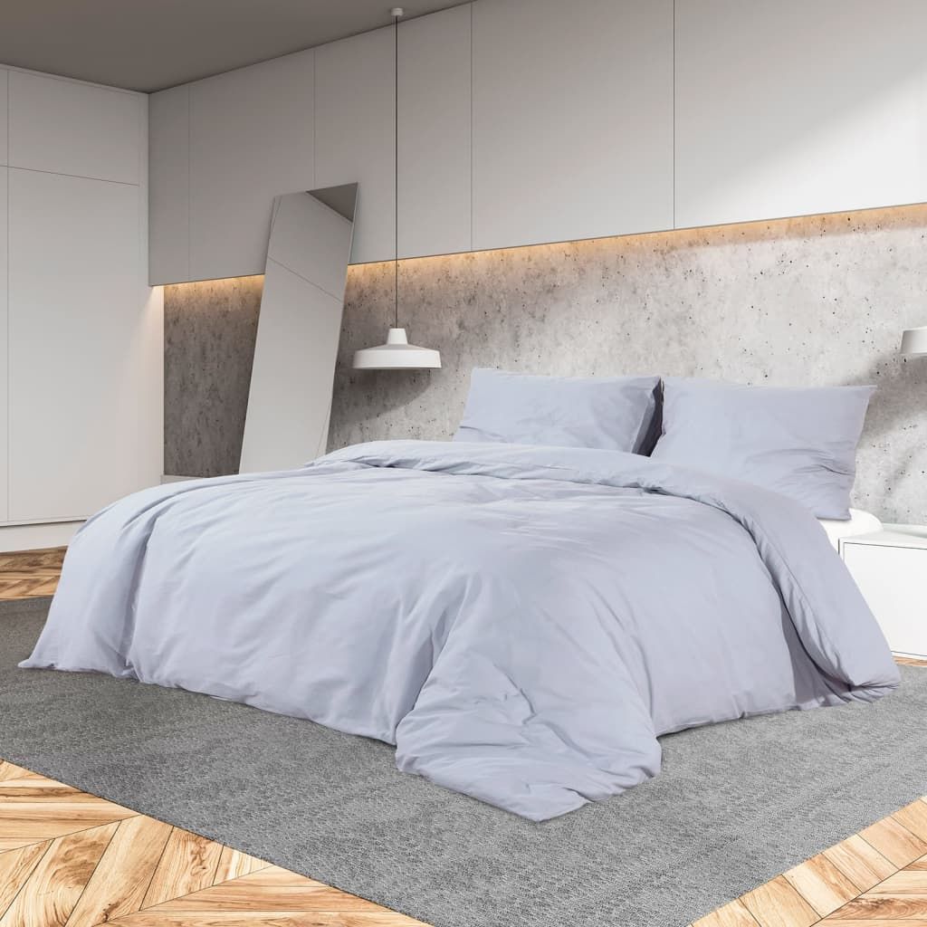 Set Copripiumino Grigio 135x200 cm in Cotone vidaXL