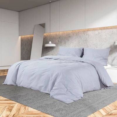 Set Copripiumino Grigio 200x200 cm in Microfibra Leggera vidaXL