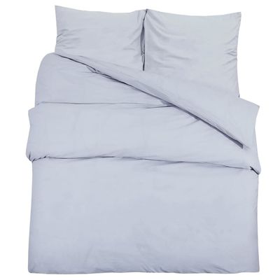 Set Copripiumino Grigio 200x200 cm in Microfibra Leggera vidaXL