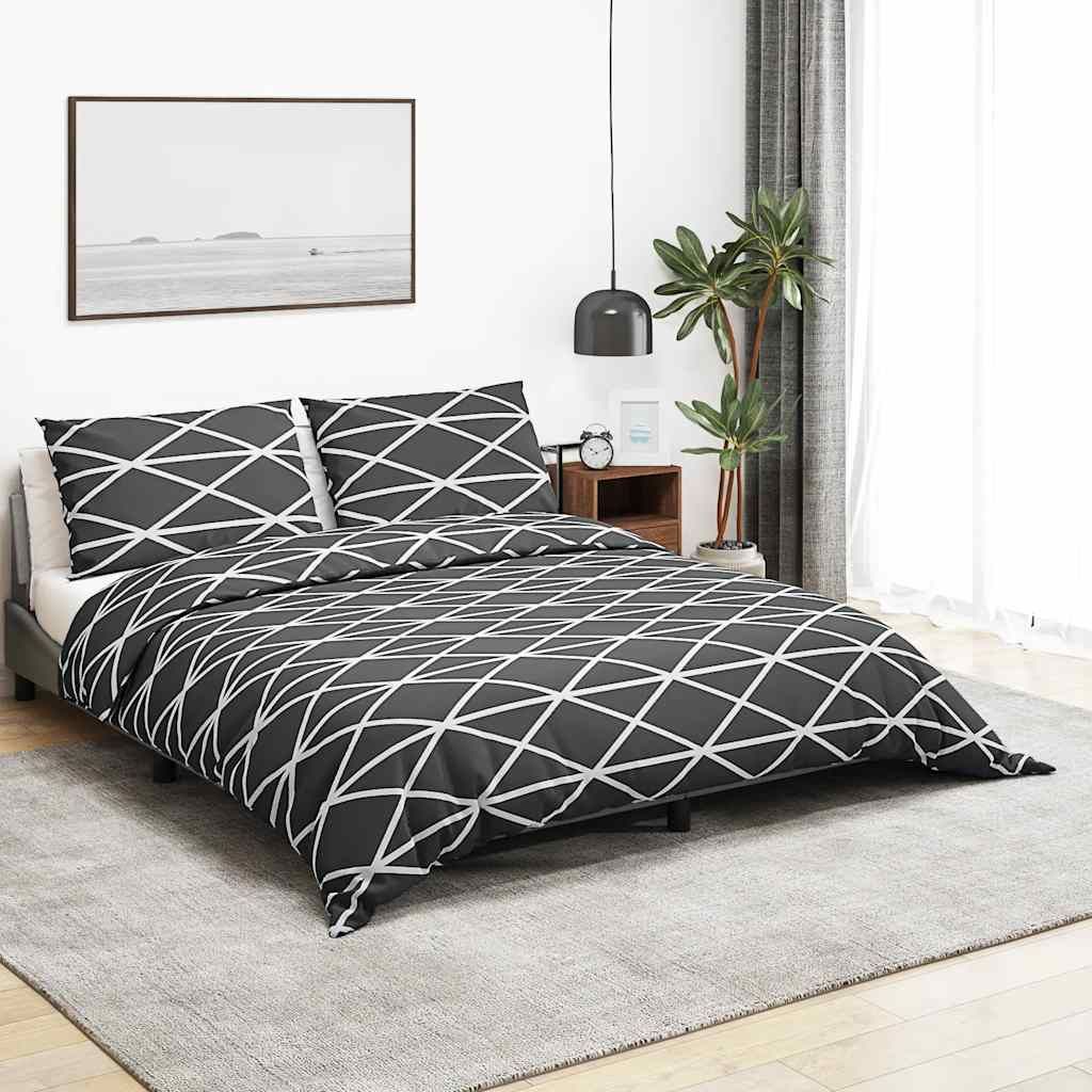 Set Copripiumino Grigio 140x200 cm in Cotone vidaXL