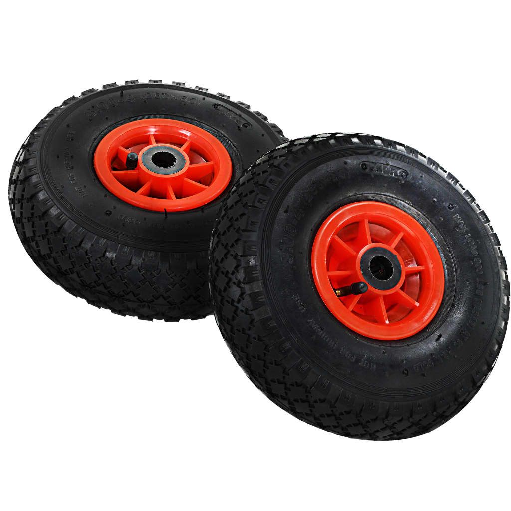 Ruote Carrello a Mano 4 pz Gomma 3.00-4 (245x82) vidaXL