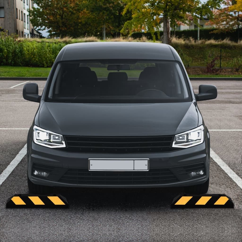 Delimitatori di Parcheggio Riflettenti 2 pz 56x15x10cm in Gomma vidaXL