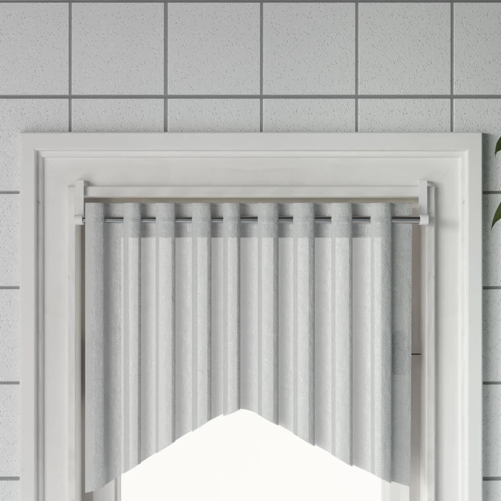 Binari per Tende 2 pz Bianco e Argento 40-60 cm Alluminio vidaXL
