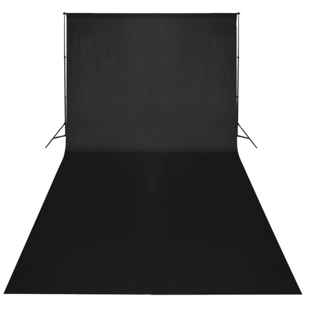 Fondale in Cotone Nero senza Supporto 600x300 cm per Croma Key vidaXL
