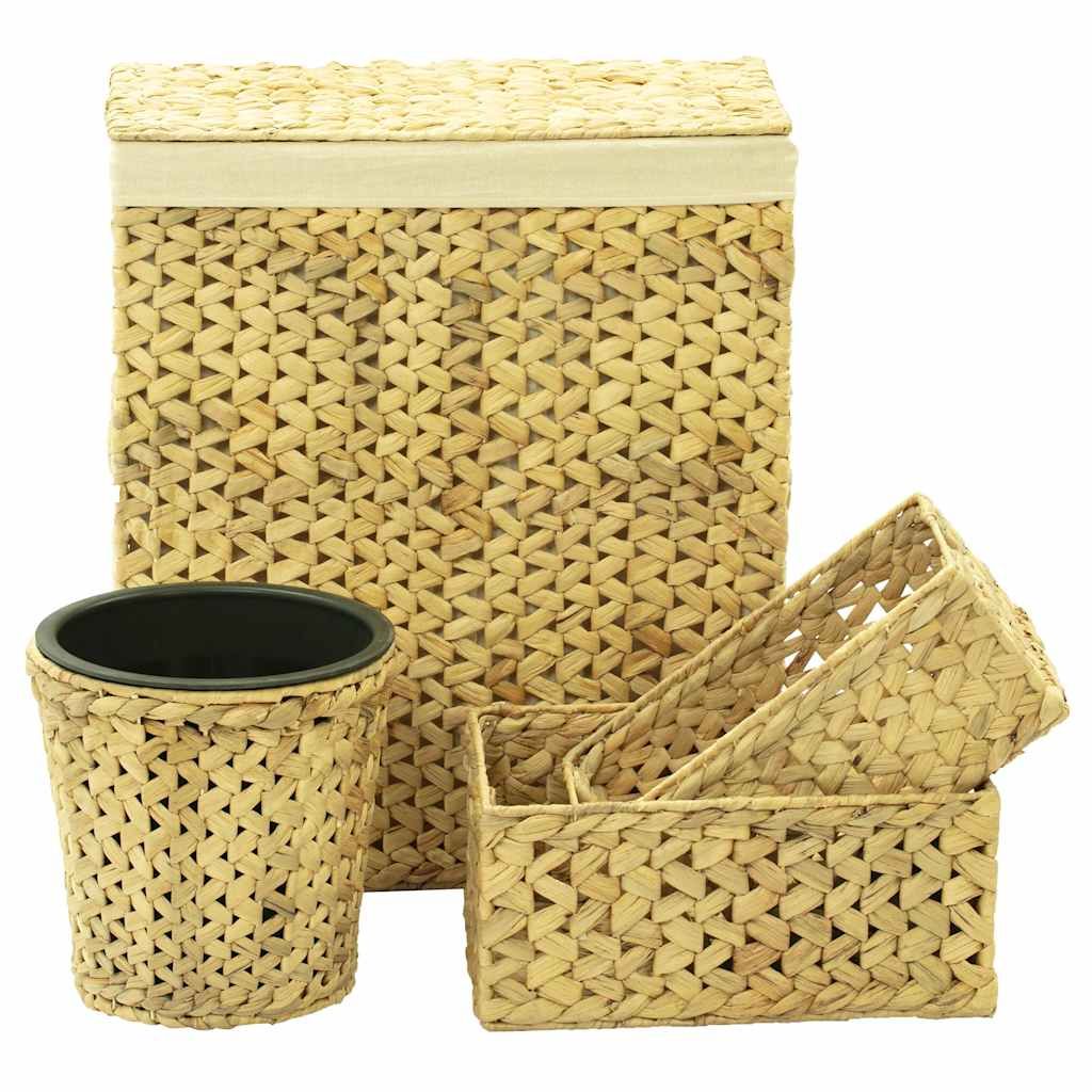 Set Accessori da Bagno 4 pz in Giacinto d'Acqua vidaXL