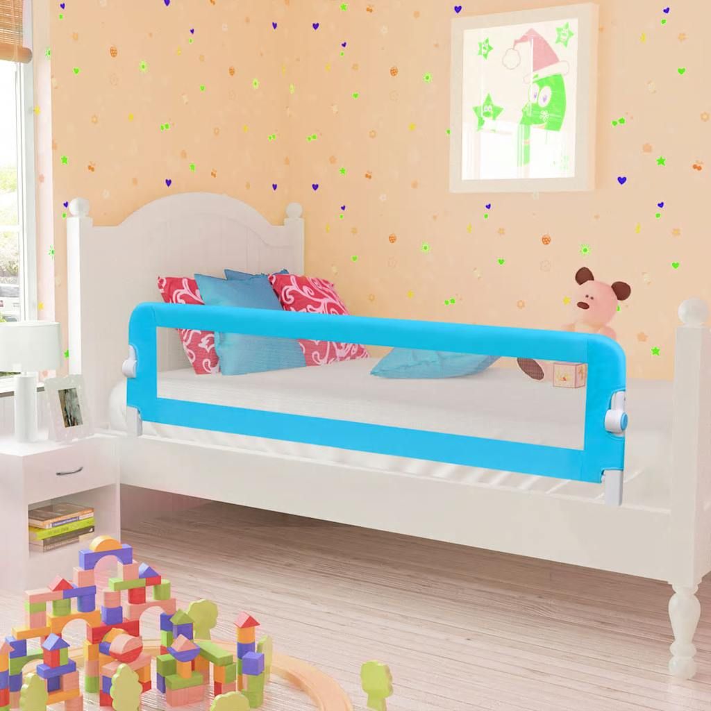 Sponde Letto per la Sicurezza dei Bambini 2 pz Blu 150x42 cm vidaXL