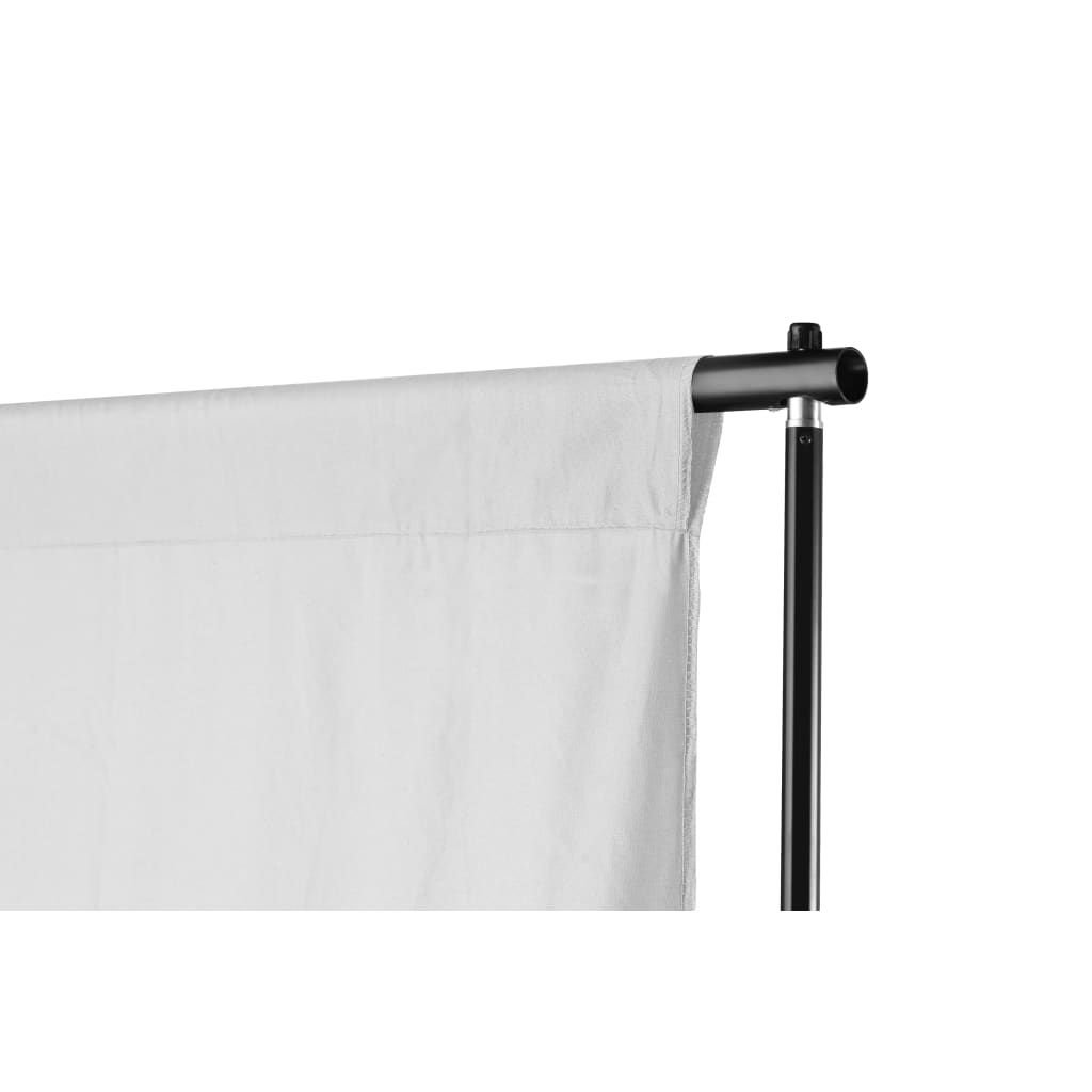 Sistema Portafondale Telescopico con Fondale Bianco 3 x 5 m vidaXL