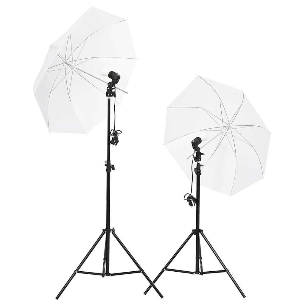 Kit per Studio Fotografico con Set di Luci e Fondale vidaXL