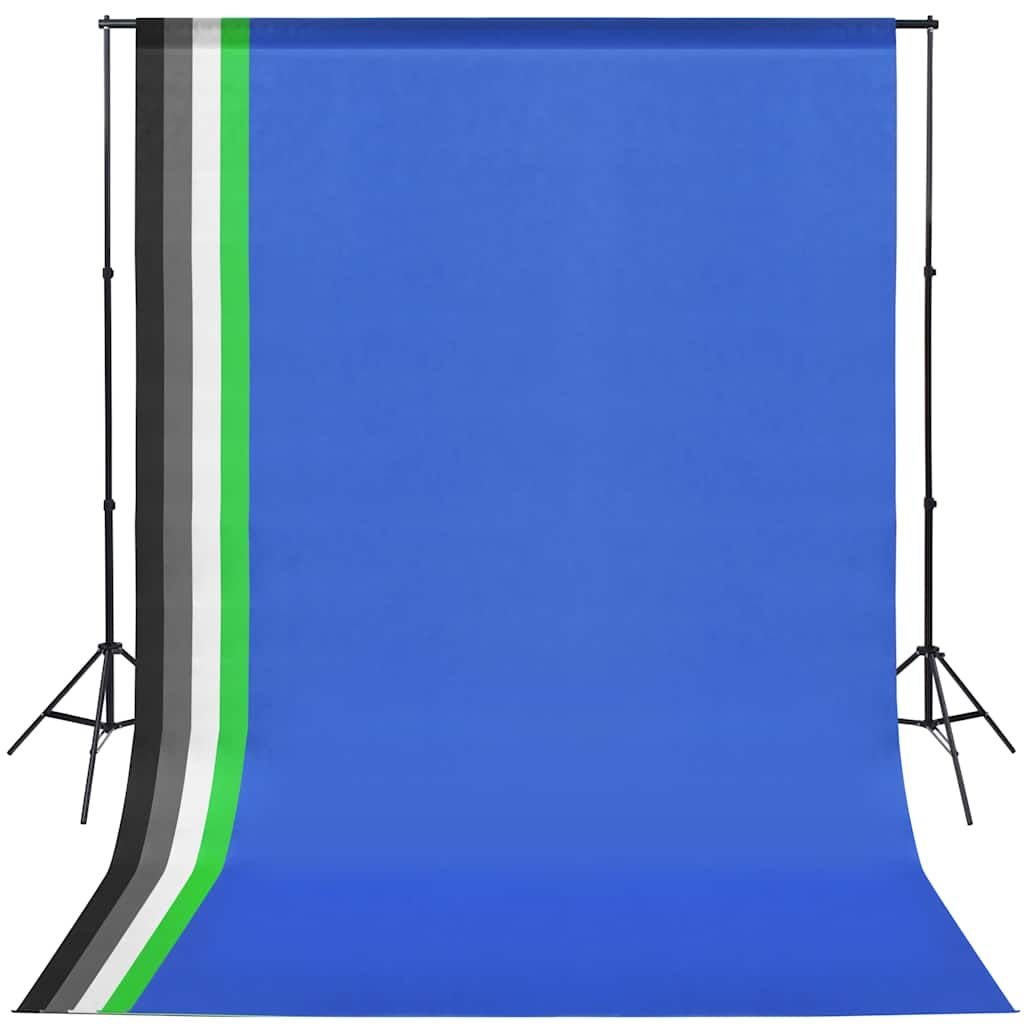 Kit Studio Fotografico con 5 Sfondi Colorati e 2 Ombrelli vidaXL