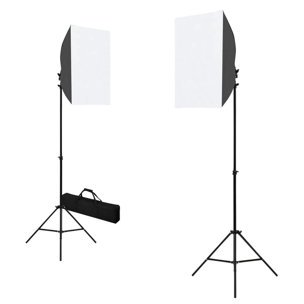 Kit per Studio Fotografico con Luci Softbox e Fondale vidaXL