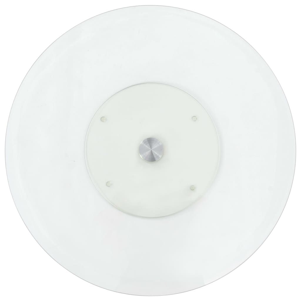 Vassoio Girevole Trasparente 60 cm Vetro Temperato vidaXL