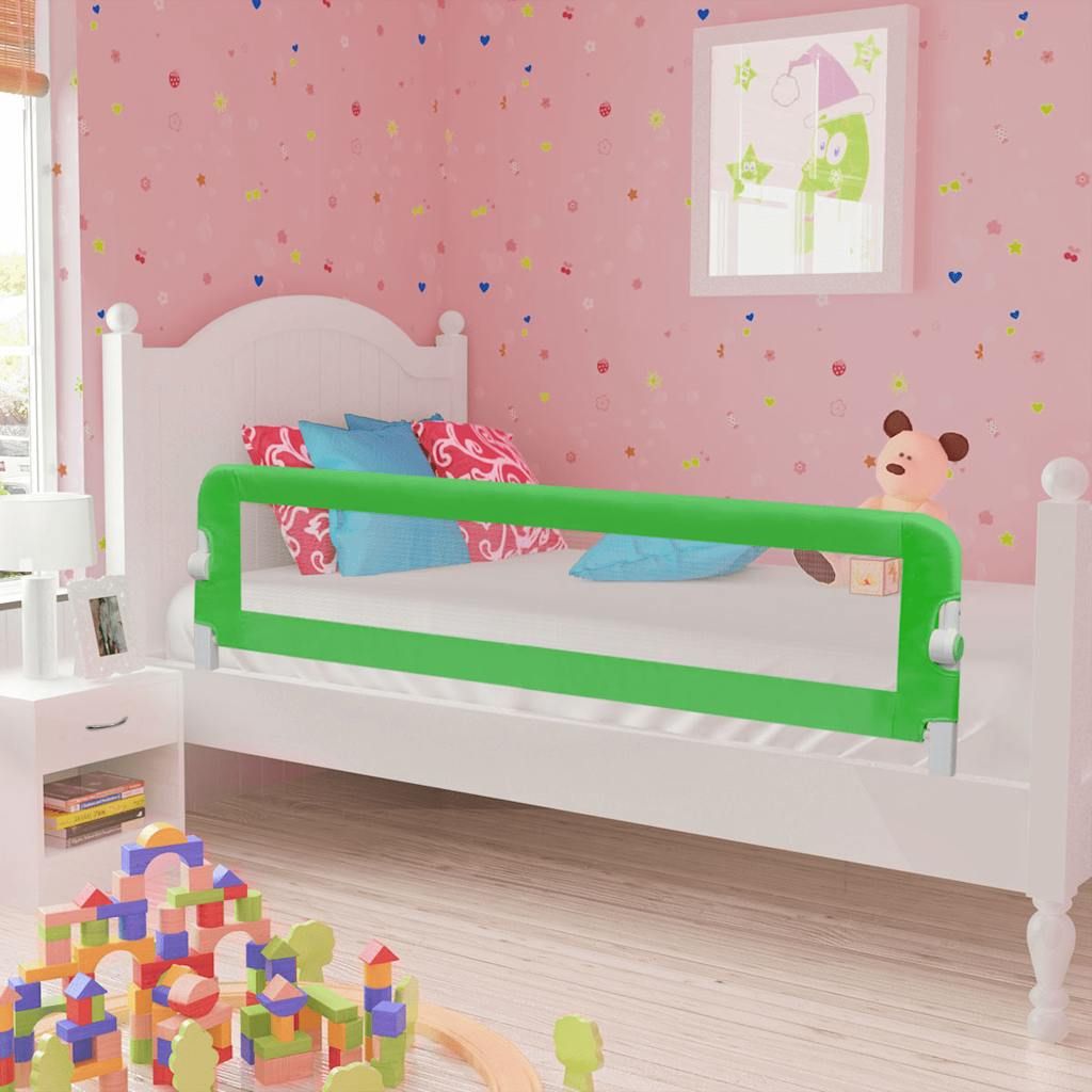 Sponde Letto per la Sicurezza dei Bambini 2 pz Verde 150x42 cm vidaXL