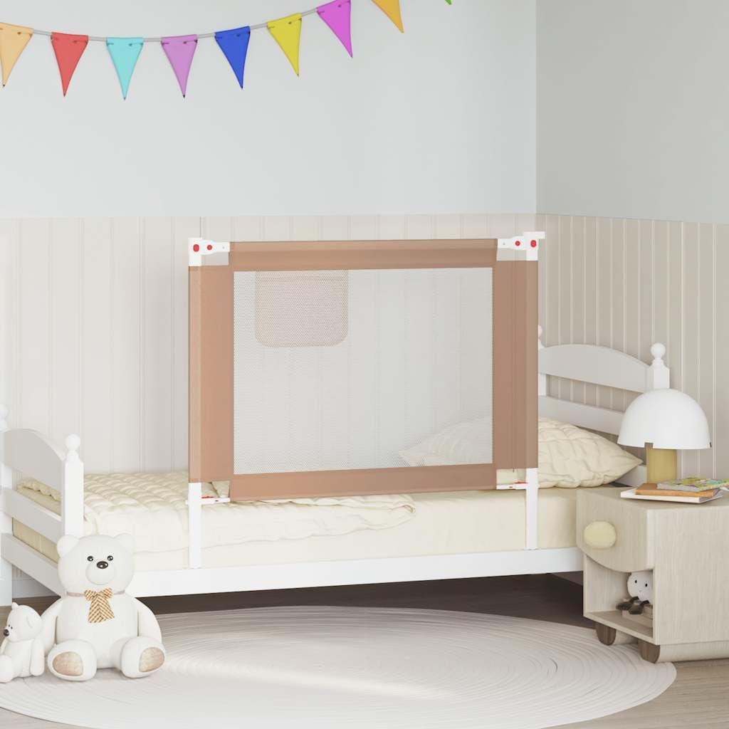 Sponda Letto di Sicurezza per Bambini Talpa 100x25cm in Tessuto vidaXL