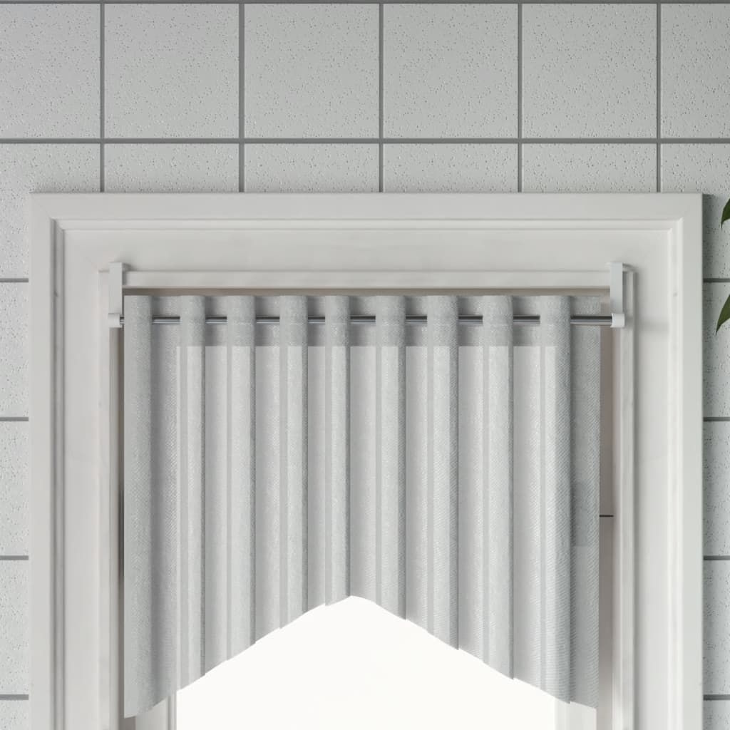 Binari per Tende 2 pz Bianco e Argento 60-105 cm Alluminio vidaXL