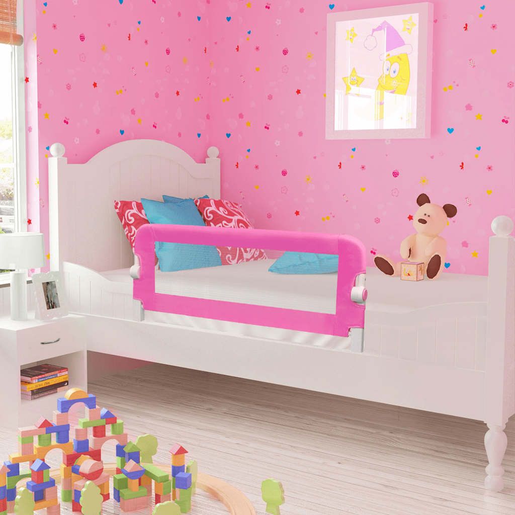 Barriera di Sicurezza per Letto Bambino 102 x 42 cm Rosa vidaXL