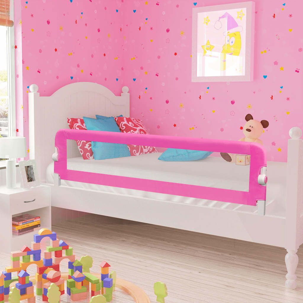 Barriera di Sicurezza per Letto Bambino 150 x 42 cm Rosa vidaXL