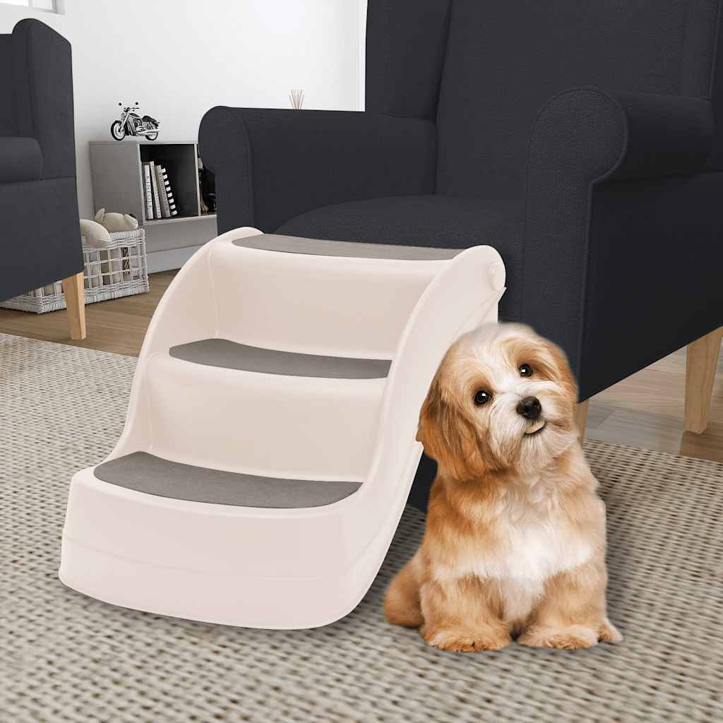 Scala per Cani Pieghevole con 3 Gradini 50x38x38 cm in Plastica vidaXL