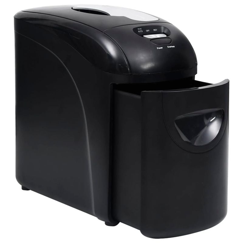 Tritadocumenti 10 Fogli Micro Taglio Nero vidaXL