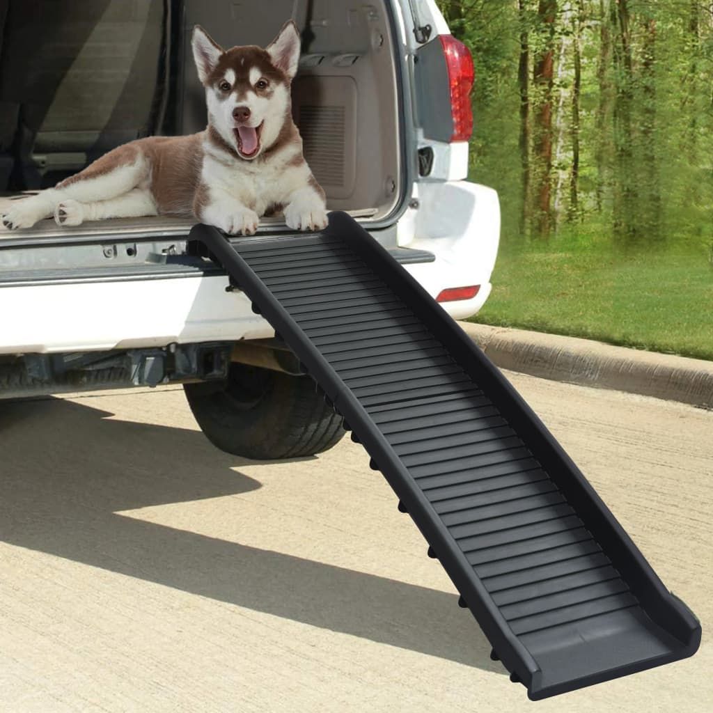 Rampa per Cani Pieghevole Nera 155,5x40x15,5 cm vidaXL