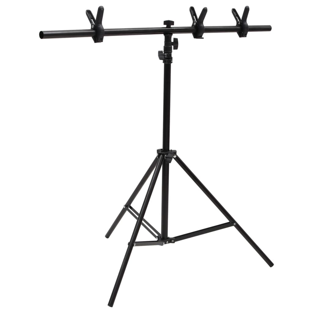Supporto per Sfondo a T Nero 91x60x(70-200) cm vidaXL
