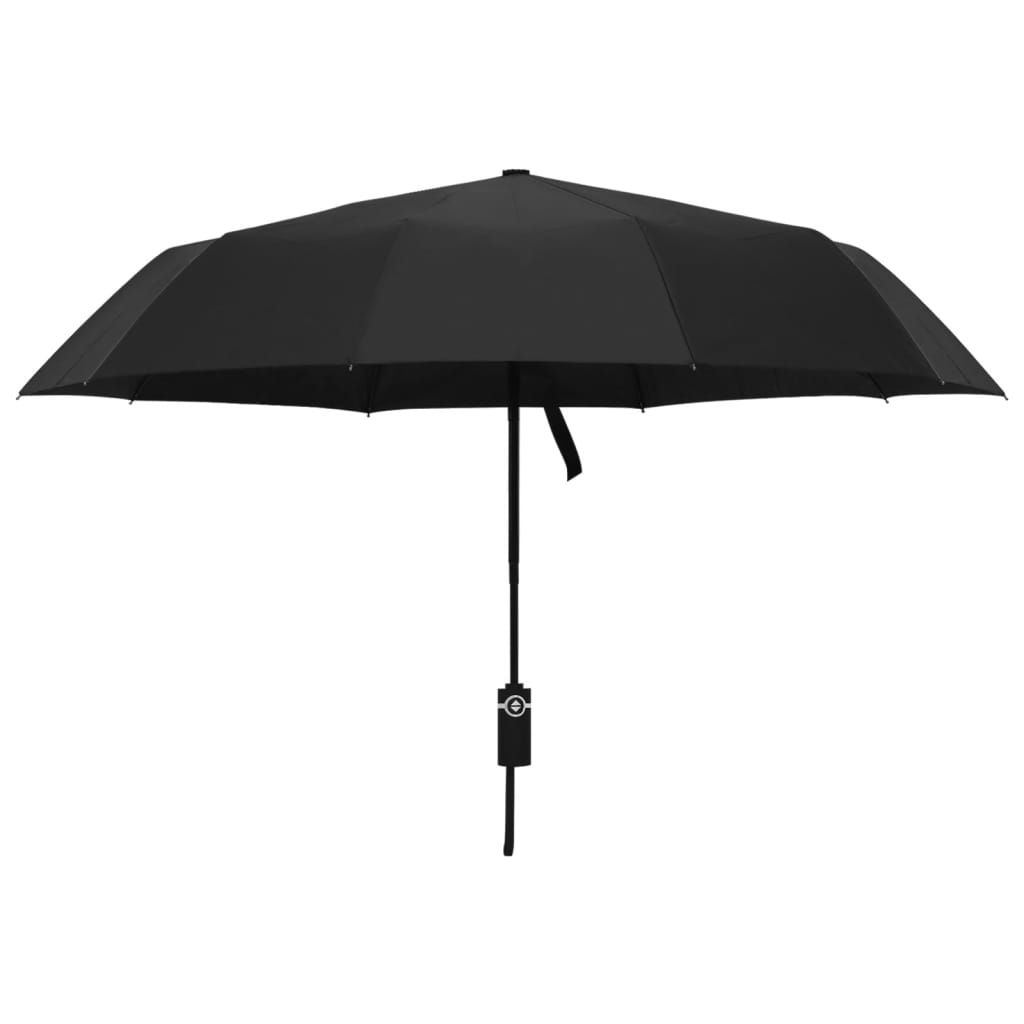 Ombrello Pieghevole Automatico Nero 104 cm vidaXL