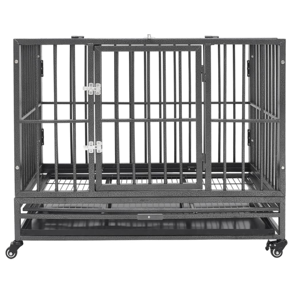 Gabbia per Cani con Ruote in Acciaio 102x72x85 cm vidaXL