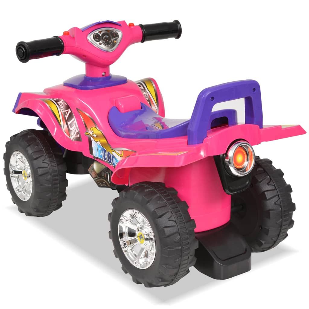 Cavalcabile ATV per Bambini Rosa e Viola con Suoni e Luci vidaXL