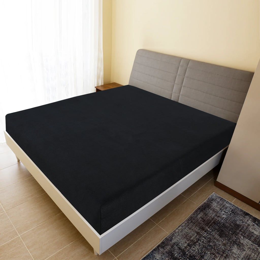 Lenzuolo con Angoli Jersey Nero 100x200 cm Cotone vidaXL