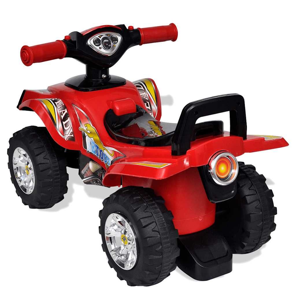 Quad per Bambini Rosso con Suoni e Luci vidaXL