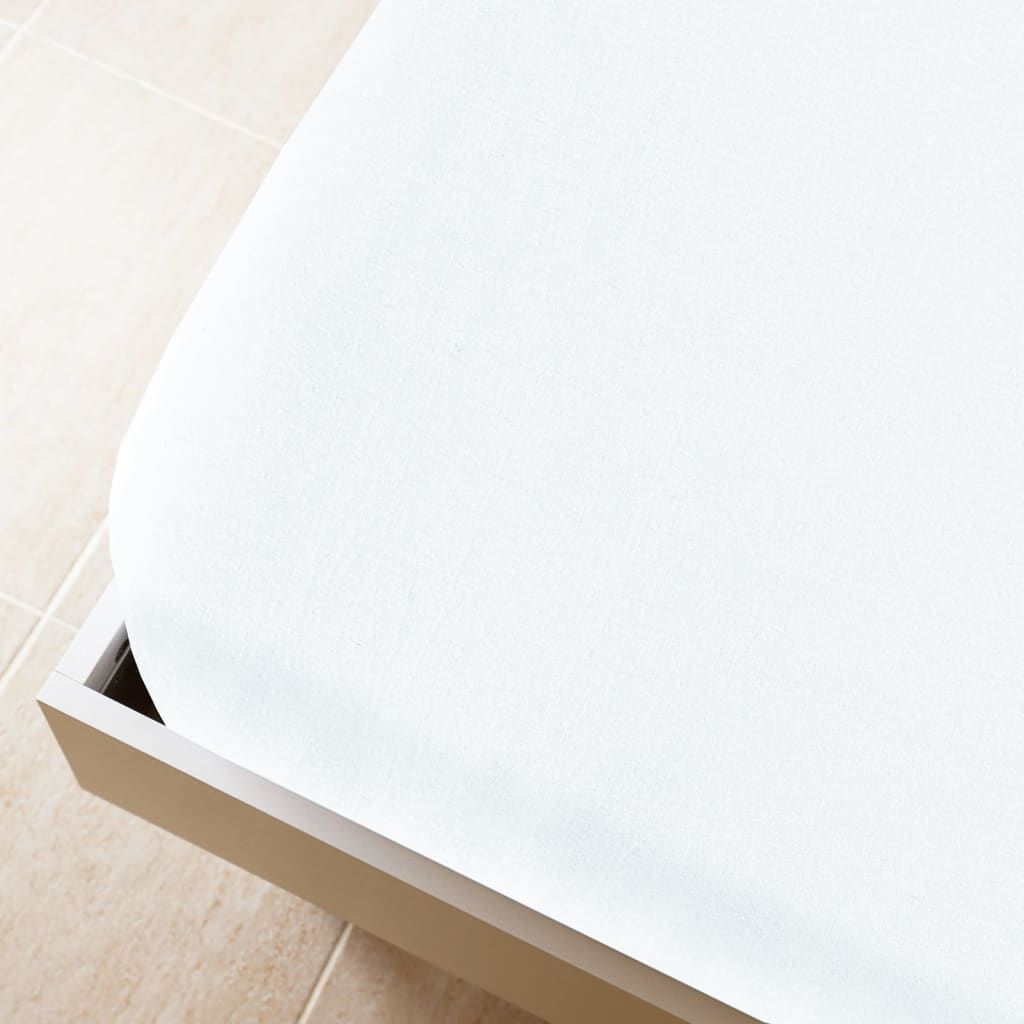Lenzuola con Angoli Jersey 2pz Bianche 160x200 cm Cotone vidaXL