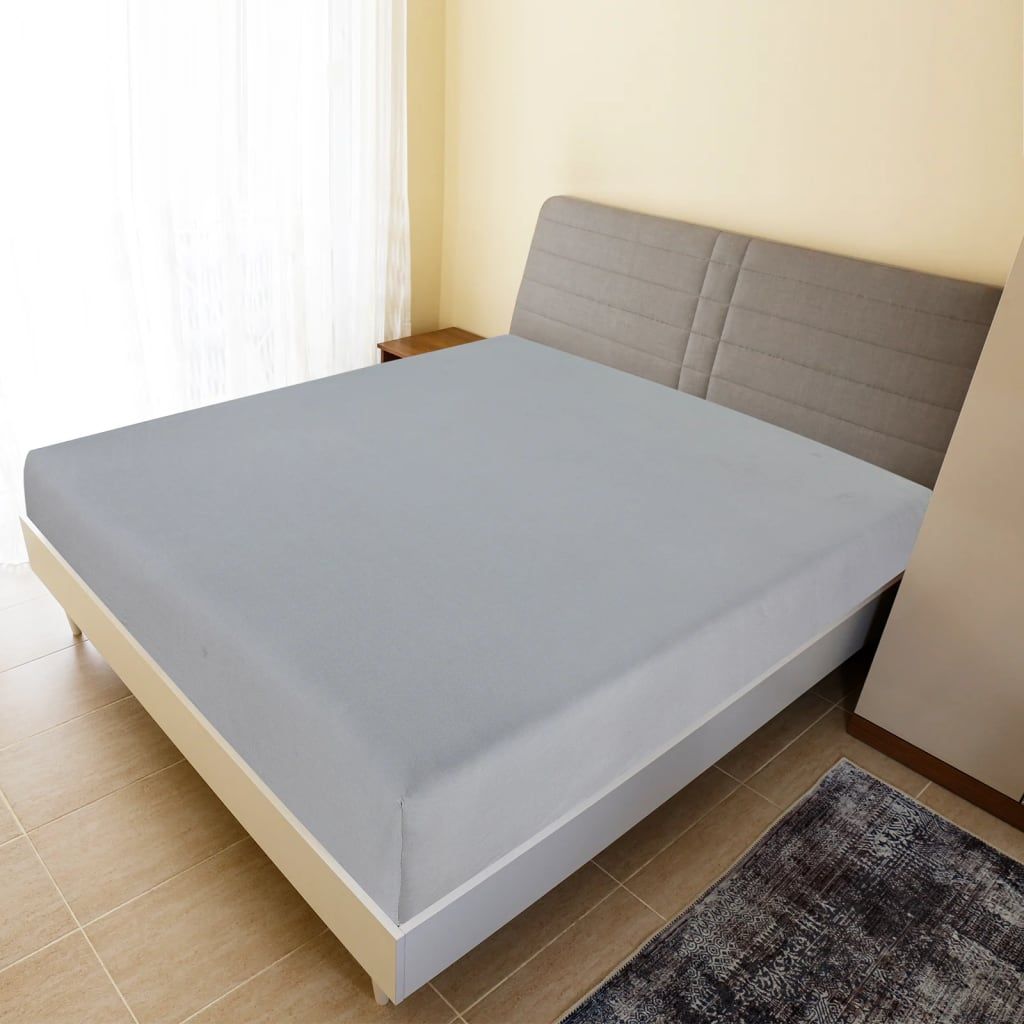 Lenzuola con Angoli Jersey 2pz Grigio 100x200 cm Cotone vidaXL