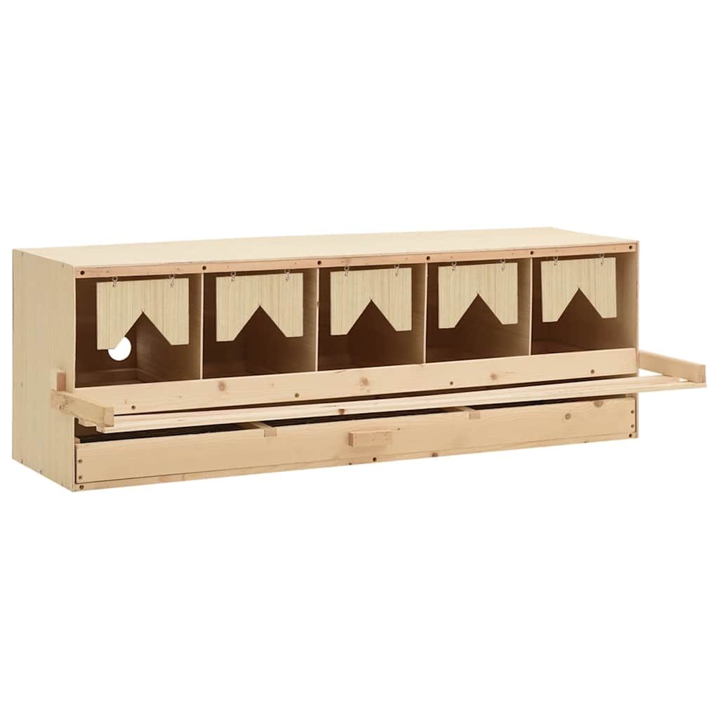 Casetta Cova per Galline 5 Scomparti 117x33x38 cm Legno di Pino vidaXL