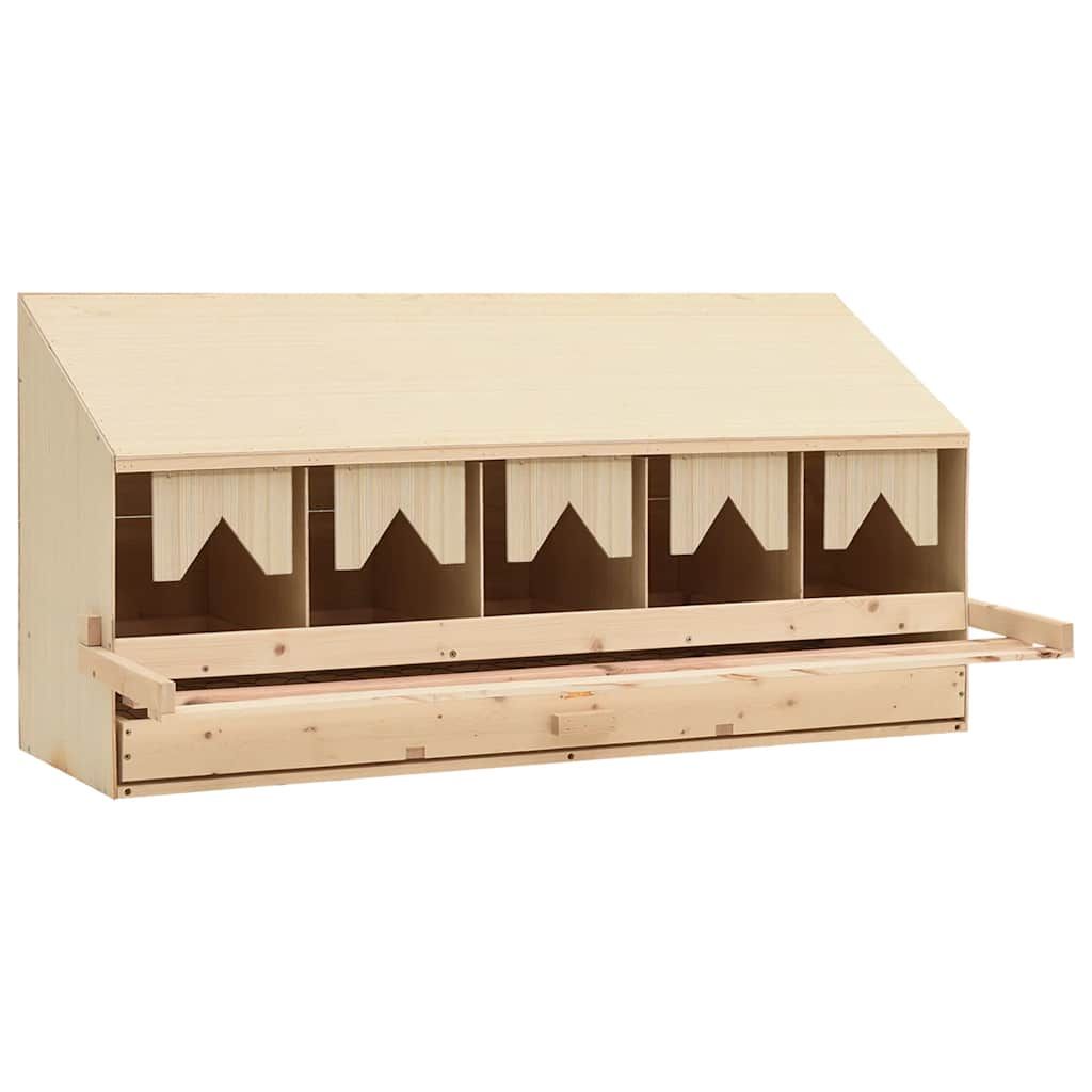 Casetta Cova per Galline 5 Scomparti 117x33x54 cm Legno di Pino vidaXL