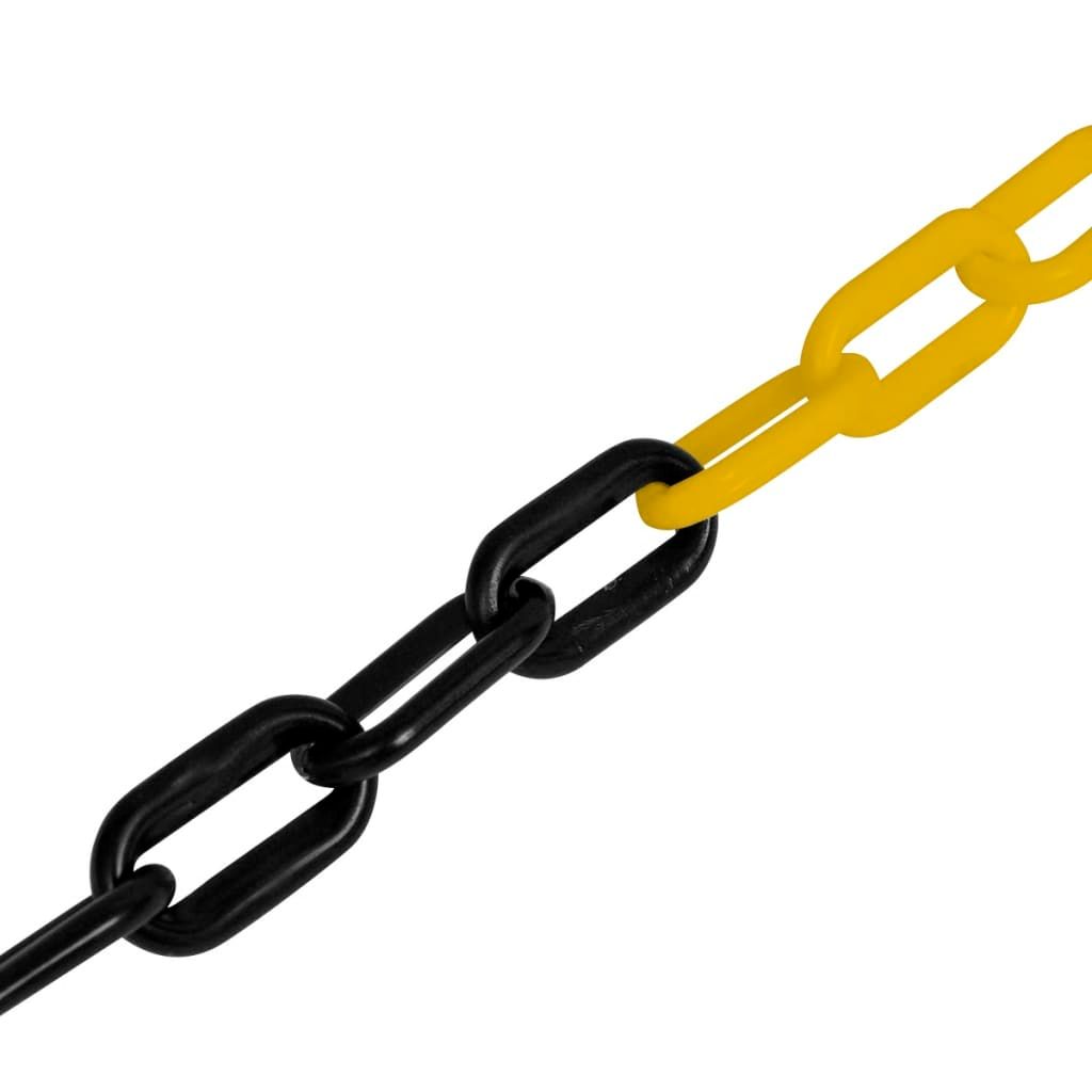 Catena Sicurezza Traffico 30 m Plastica Giallo/Nero vidaXL