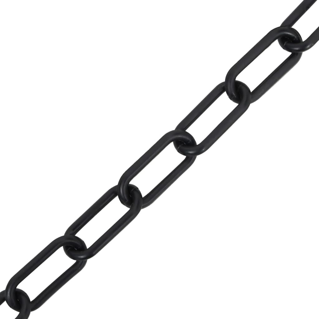 Catena Segnaletica Nera 100 m Ø8 mm in Plastica vidaXL