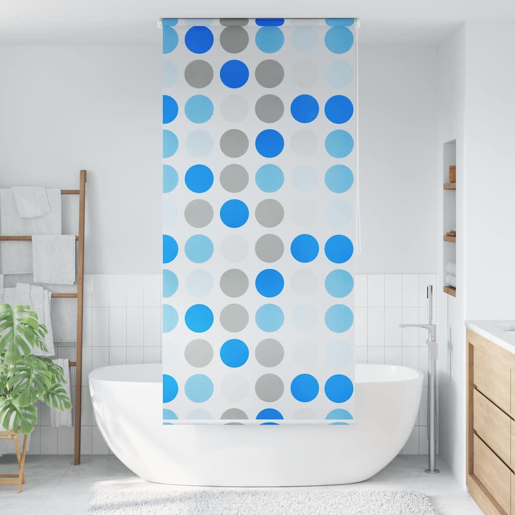 Tenda a Rullo per Doccia 120x240 cm con Motivo a Cerchi vidaXL