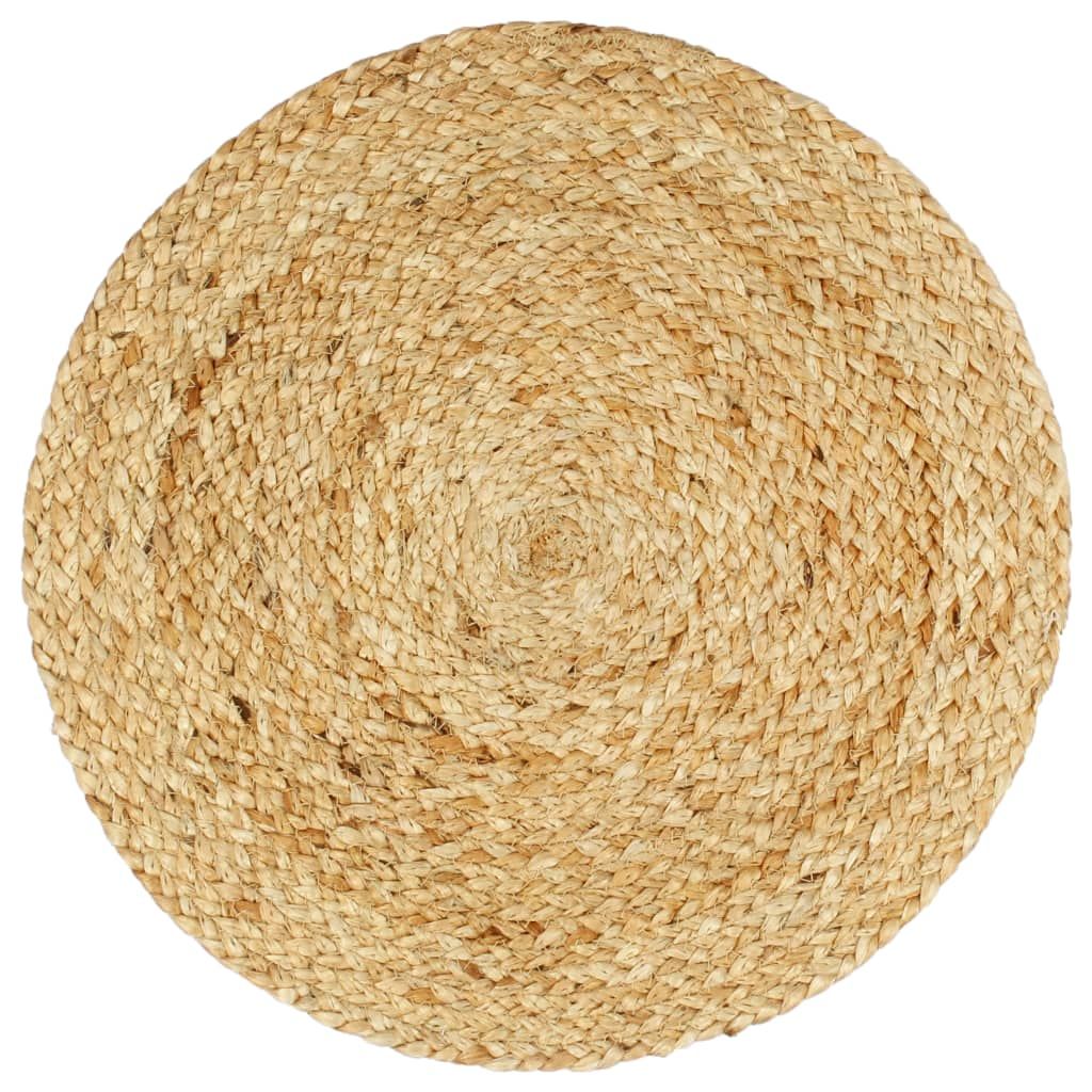 Tovagliette 4 pz Naturale Neutro 38 cm Rotonde in Juta vidaXL