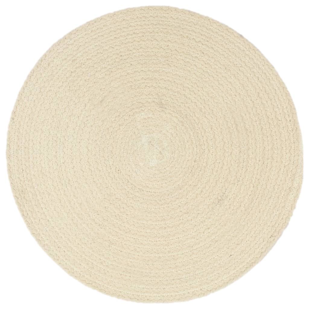 Tovagliette 6 pz Naturale Neutro 38 cm Rotonde in Cotone vidaXL